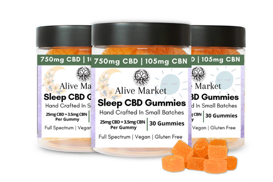 (3 Pack) 750mg CBD Sleep Gummies | Full Spectrum CBD + 105mg CBN | 90 Count