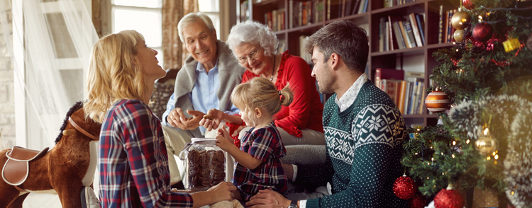 an image of family get together for Christmas