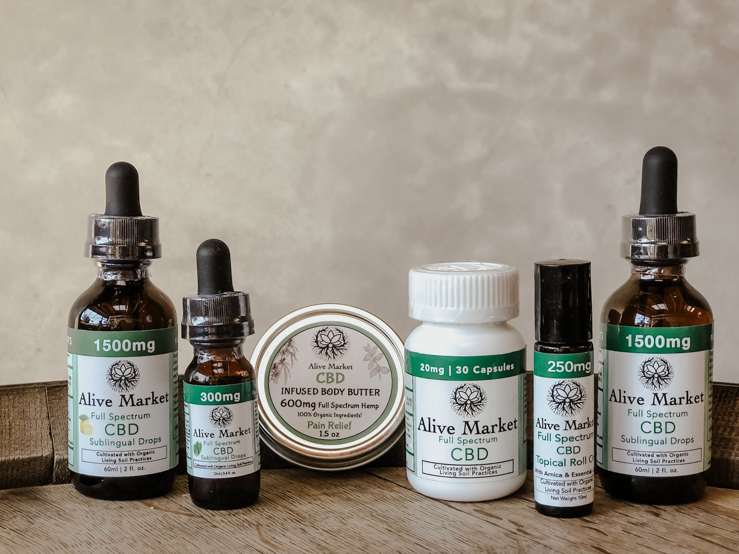 variety of CBD products