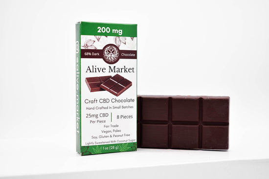 200mg (25mg/Square) Full Spectrum CBD Chocolate Bar