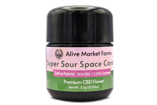 Super Sour Space Candy - Organic CBD Flower By Alive Market Farms