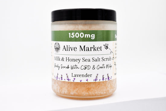 Full Spectrum Milk & Honey Sea Salt Scrub | 1500mg | Lavender